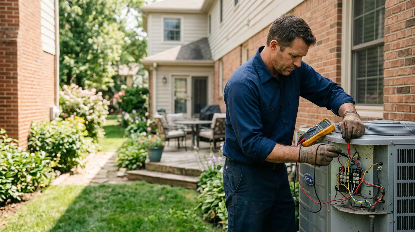 HVAC technician working near Fort Hill, PA